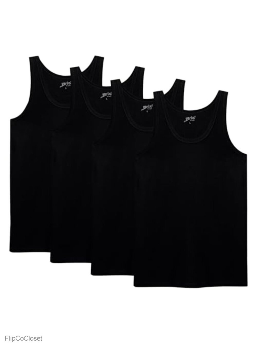 Men's Cotton Tank Tops 4 Pack Tagless Undershirts Sleeveless Classic Fit
